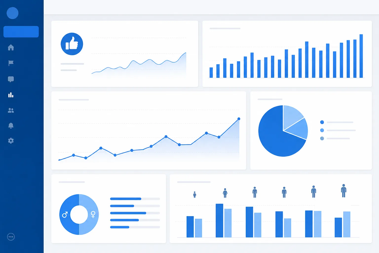 Analytics dashboard showing audience growth trends