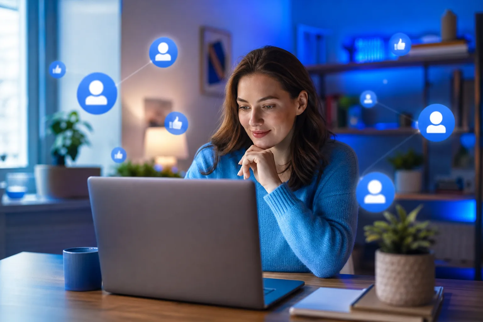 Person viewing Instagram on smartphone with vibrant social feed