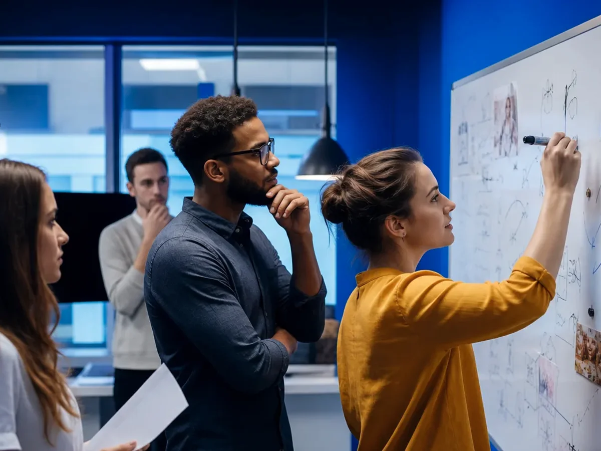 Content creator team reviewing TikTok campaign analytics before launch